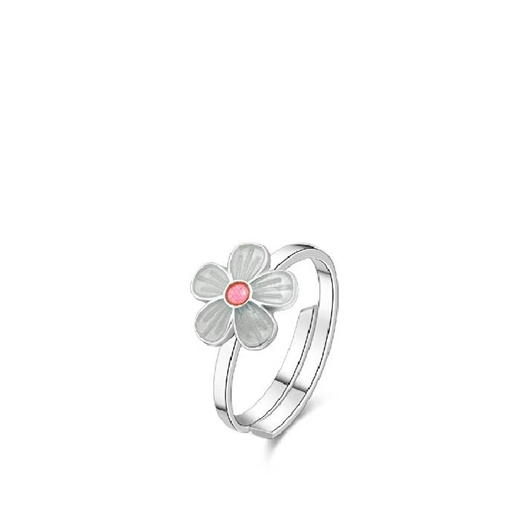 Ring, hvid blomst - Pia & Per thumbnail