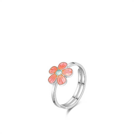 Ring, lyserød blomst - Pia & Per thumbnail