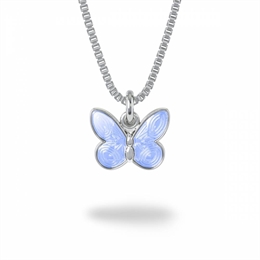 Smykkesæt med sommerfugl, lyseblå - Pia & Per