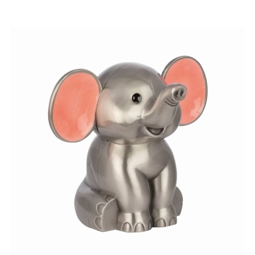Sparebøsse Elefant med pink øre, fortinnet - Nordahl Andersen thumbnail