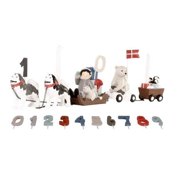 Fødselsdagstog "Hundeslæde", inkl. tal og flag - KIDS by FRIIS thumbnail